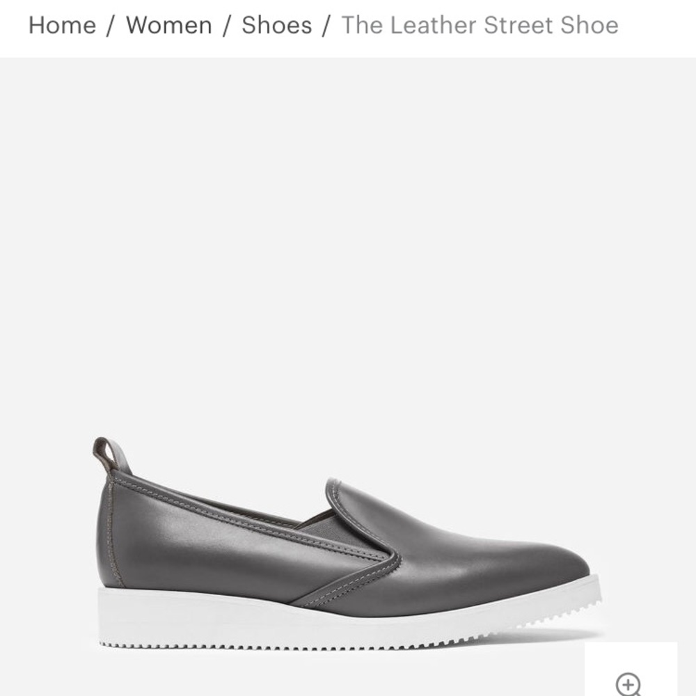 Everlane leather street shoe in grey
